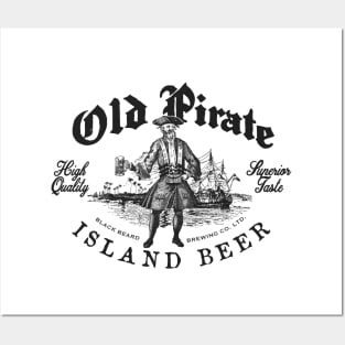 Old Pirate Beer 2 by © Buck Tee Originals Posters and Art